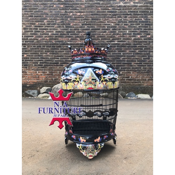 sangkar perkutut cat water decal,sangkar perkutut mahkota kayu jati