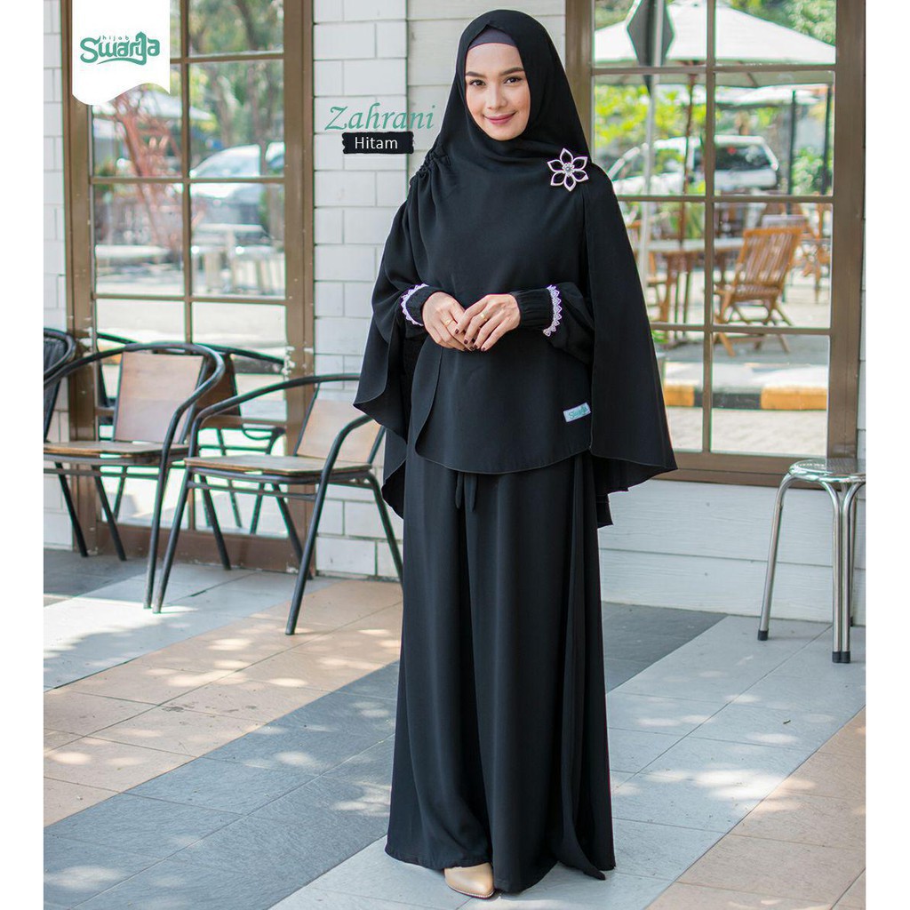 Super Murah Gamis Zahrani Hitam By Swarga Hijab Murah