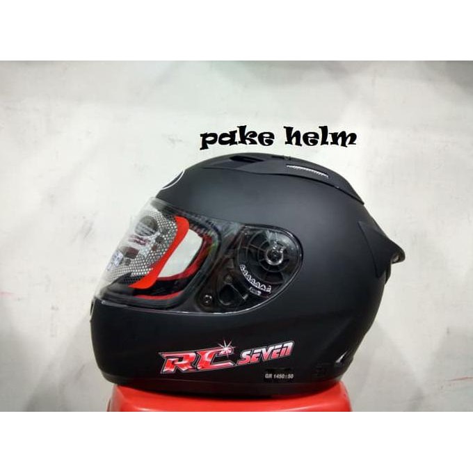 Helm Kyt Rc 7 Rc Seven Solid Hitam Doff Full Face Rc7