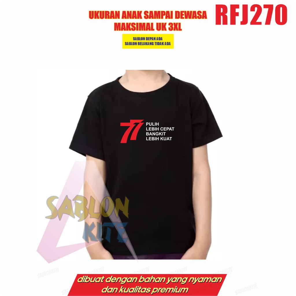 KAOS HUT RI 78 Gratis topi trucker dan stiker TERUS MELAJU 17 AGUSTUSAN RFJ581