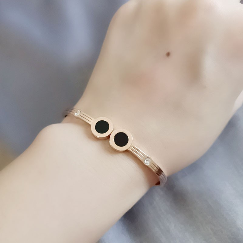 (COD)gelang titanium asli tangan wanita bangle lapis emas cewek prempuan terbaru impor murah