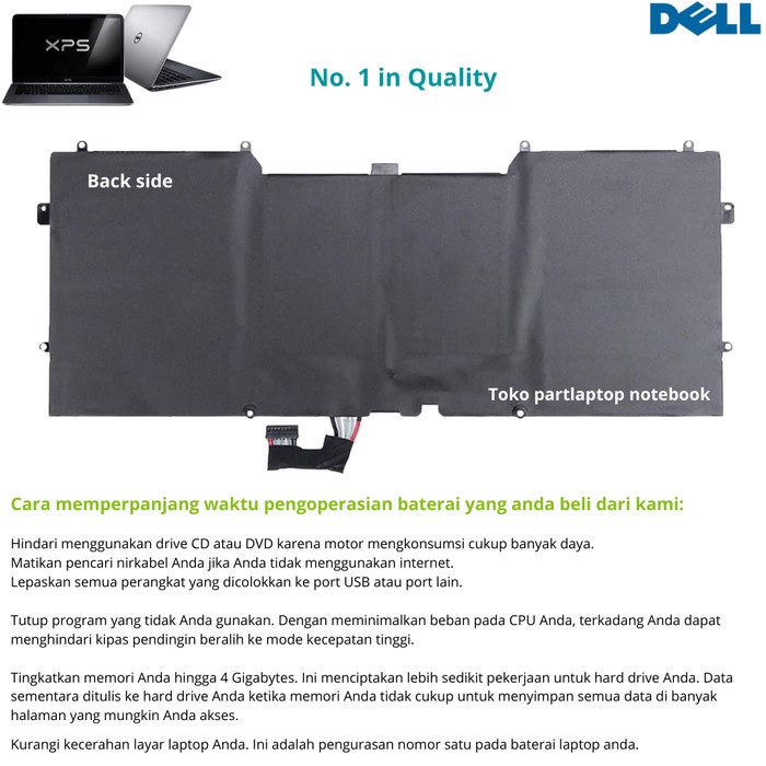 Baterai Dell XPS 12 9Q33 12 9Q23 original new