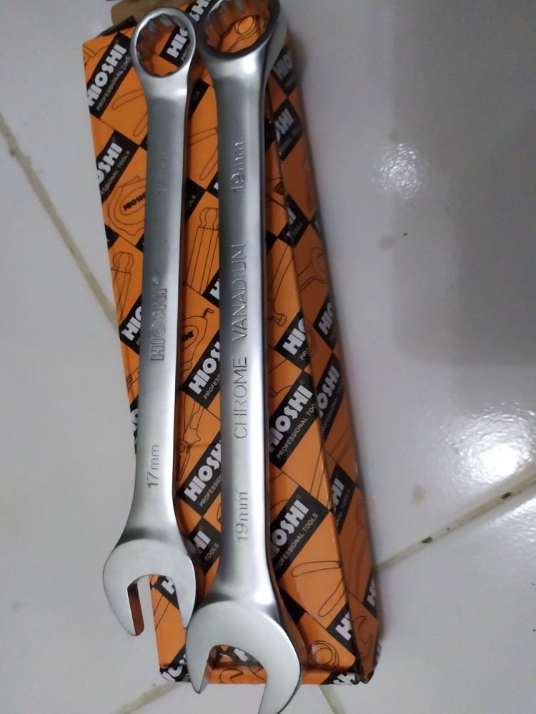 Kunci Ring Pas 17 19 21 22 Mm Hd Satin Crv Chrome Vanadium Kunci Baut