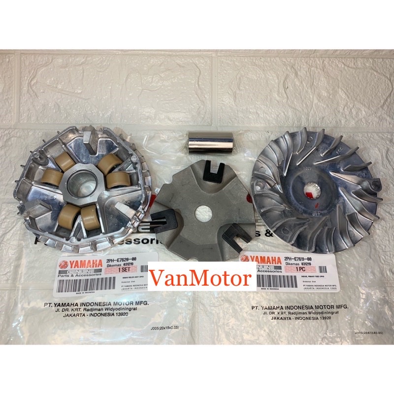 PAKET CVT RUMAH ROLLER SET KIPAS MIO M3 MIO Z SOUL GT125 FINO F1 Fi 125 YAMAHA 2PH 2SX ROLER