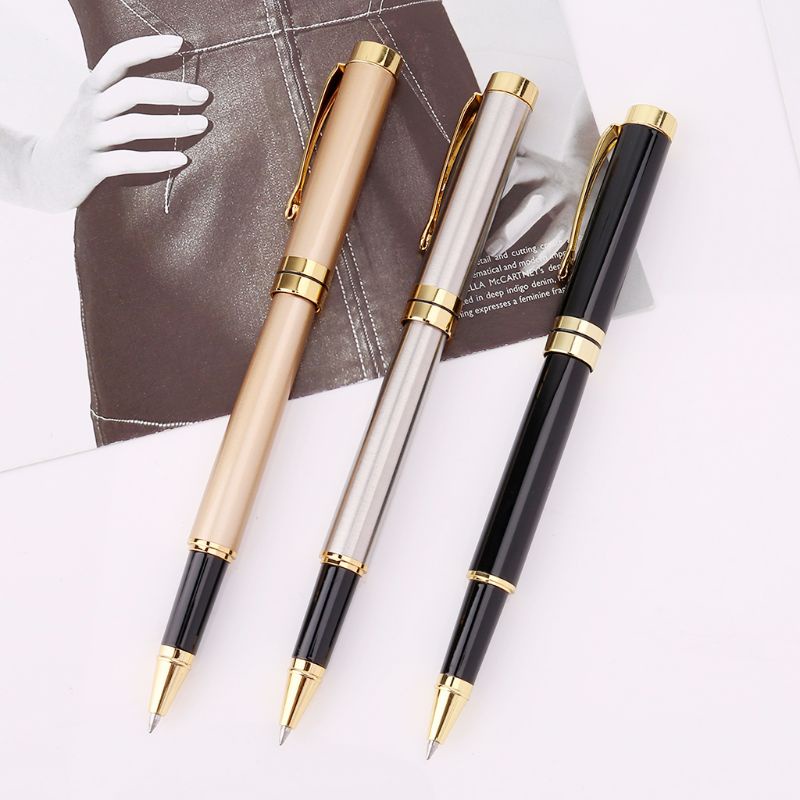 Mary Luxury Metal Ballpoint Pen Signature Black Ink Gel Pulpen Alat Tulis Kantor Suppli