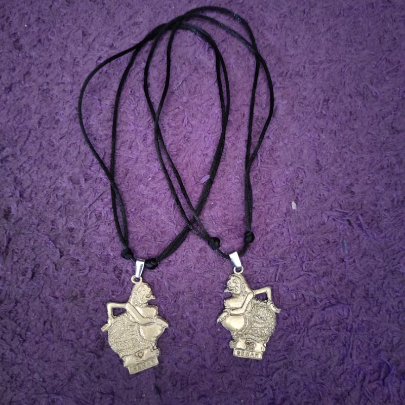 kalung tali bandul wayang semar / liontin garasi rebel distro / kalung etnik kasual / liontin suku k