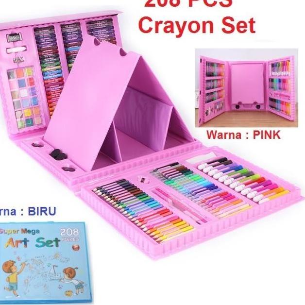 

Baru CRAYON ANAK SET ISI 208 PCS ART / PENSIL WARNA ALAT LUKIS SET CRAYON ~