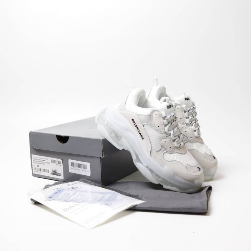 BALENCIAGA Triple S White Sole Clear