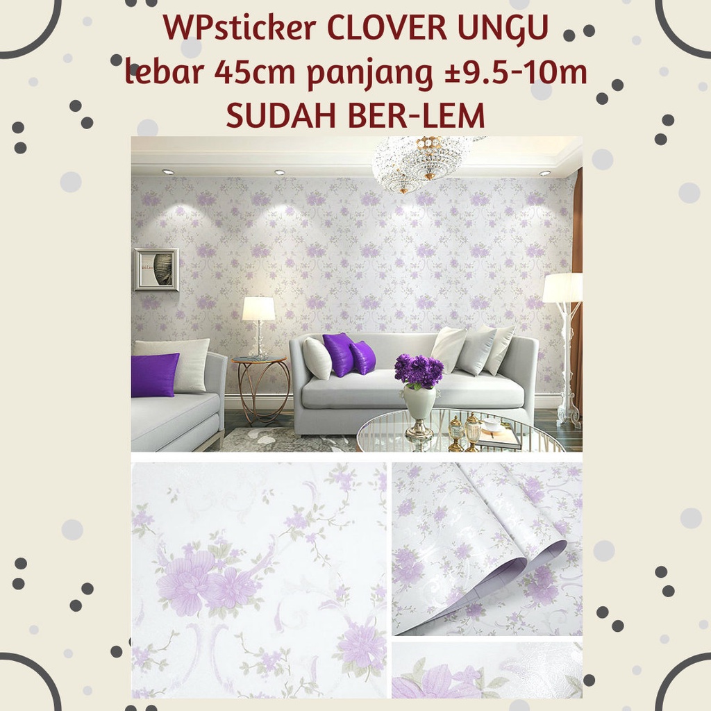 [READY SEMARANG] WALLPAPER DINDING 10m STIKER MOTIF BUNGA SAKURA BUNGA PINK BUNGA UNGU ANTI AIR ANEK