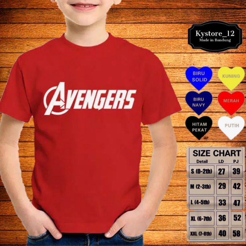 KAOS ANAK (06) SUPERHERO PRIA / KAOS DISTRO ANAK