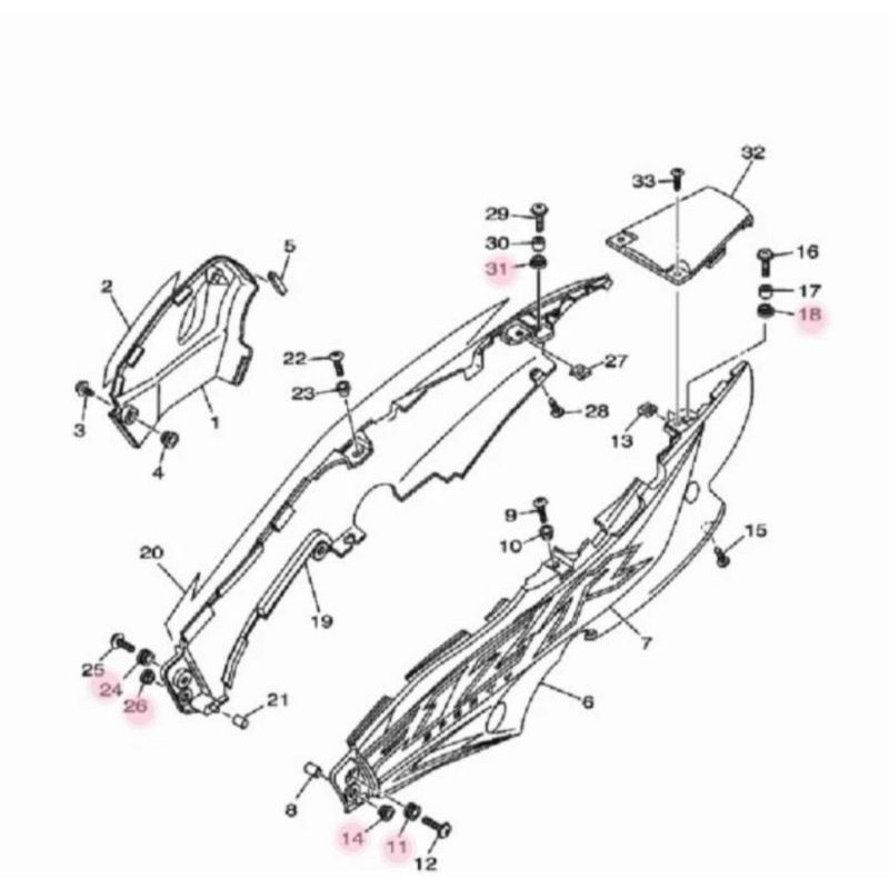 Karet Gromet Body  Bodi F1zr F1z Fizr