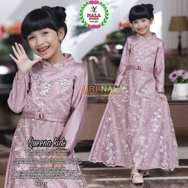 QUEENA KIDS ORY BY NALA | GAMIS ANAK | GAMIS ANAK MURAH | GAMIS BRUKLAT ANAK | GAMIS ORI
