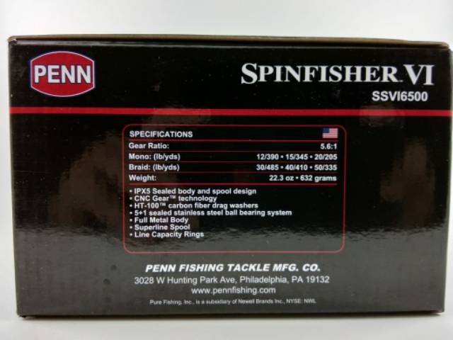 REEL PENN SPINFISHER VI 6500...TERBARU