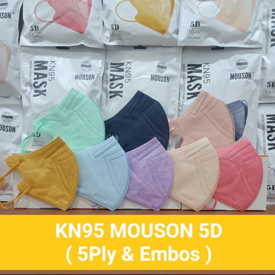 Masker KN95 Mouson 5D Face Mask Isi 10pcs Masker KN 95 Mouson 5D