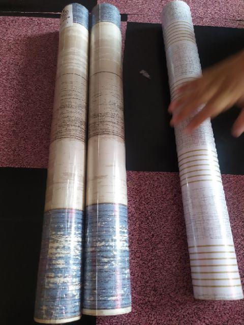 Wallpaper Stiker Salur Gold Abu 45cm X 10m Best Quality