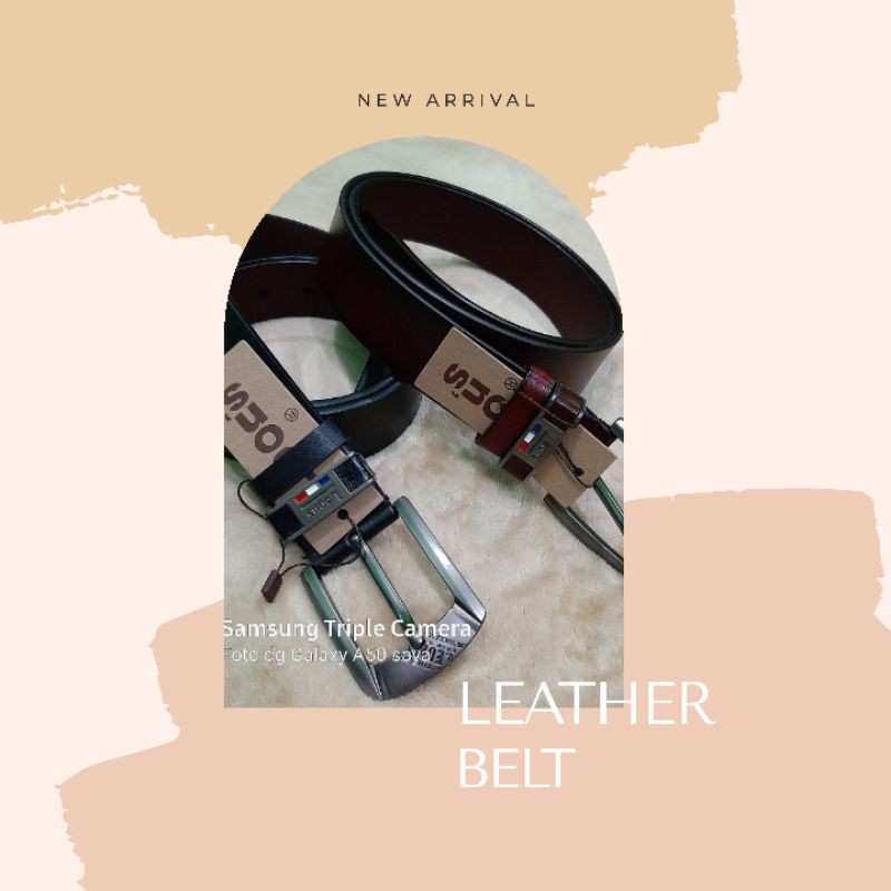 IKAT PINGGANG PRIA KULIT GESPER BESI STAINLESS PREMIUM MODEL JARUM