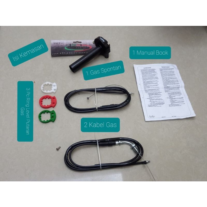 GAS SPONTAN DOMINO 2 KABEL/GAS SPONTAN CRF/GAS SPONTAN D TRACKER/DOMINO 2 KABEL