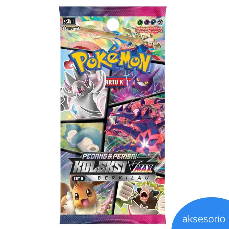[PROMO] Pokemon TCG Indonesia Seri 7 Booster Pack SC3b Set B Koleksi VMAX Berkilau