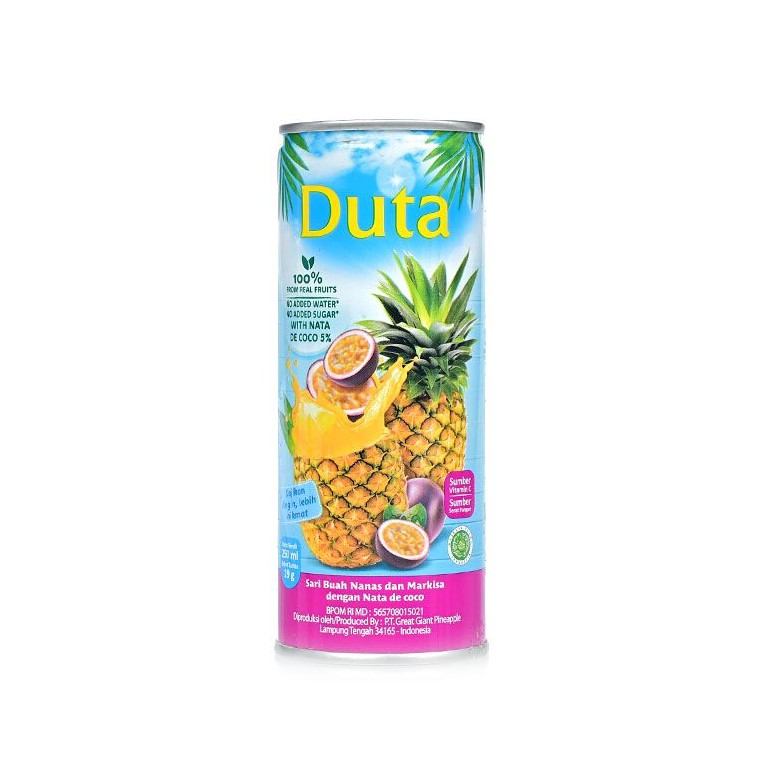 

Duta - Sari Buah Nanas dan Markisa dengan Nata de coco 250 ml (Minuman)