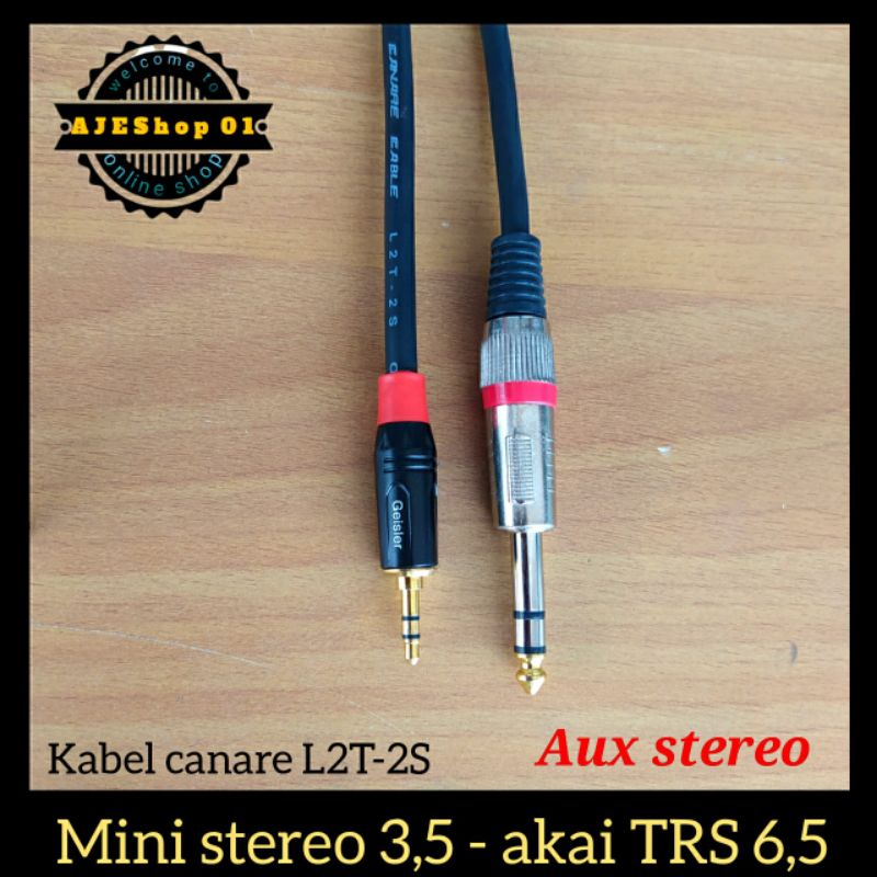 Kabel jack TRS akai stereo 6,5 to 3,5 jack akai to mini stereo kabel canare 5 sampai 10 meter