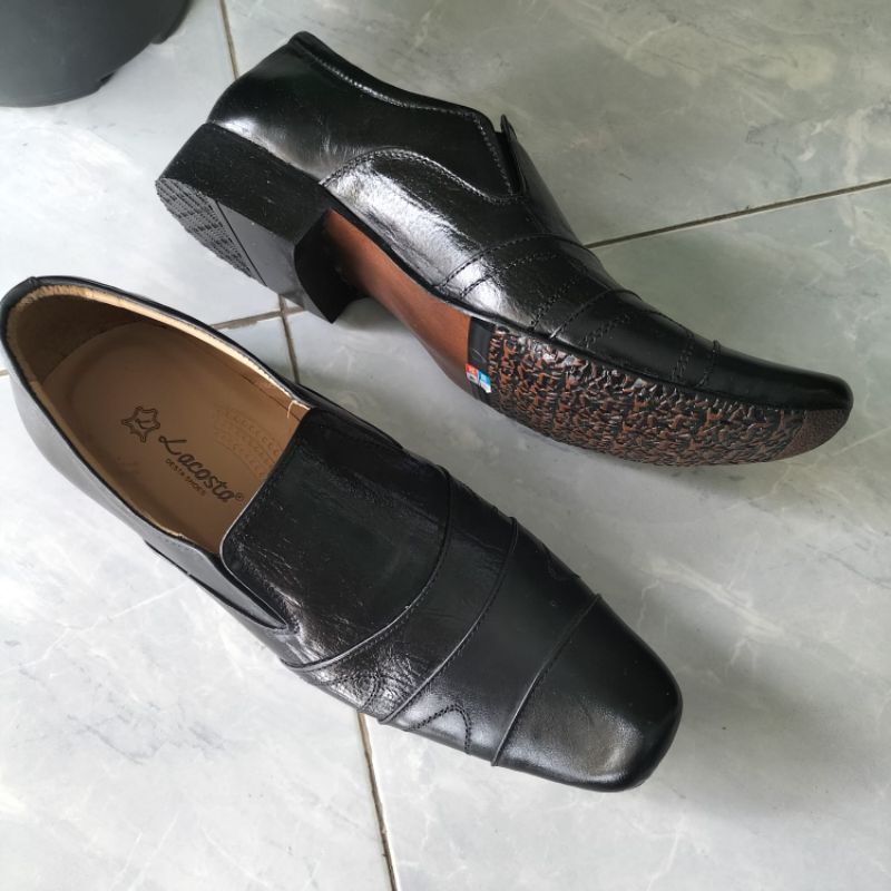 Sepatu Pantofel Kerja Kulit Sapi Asli by Lacosta