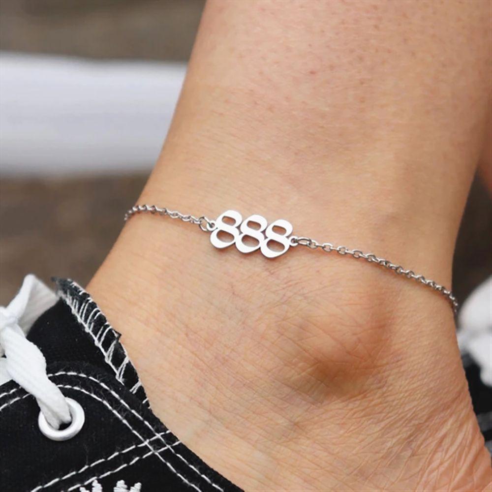 Mxbeauty Gelang Kaki Adjustable Bahan Stainless Steel Untuk Wanita