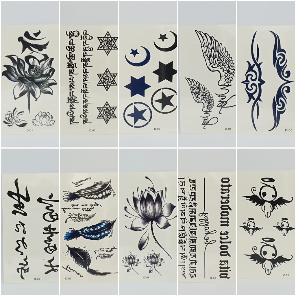 beragam motif Tato temporary Tatto air 1PC tatto badan sementara premium Tatto air original