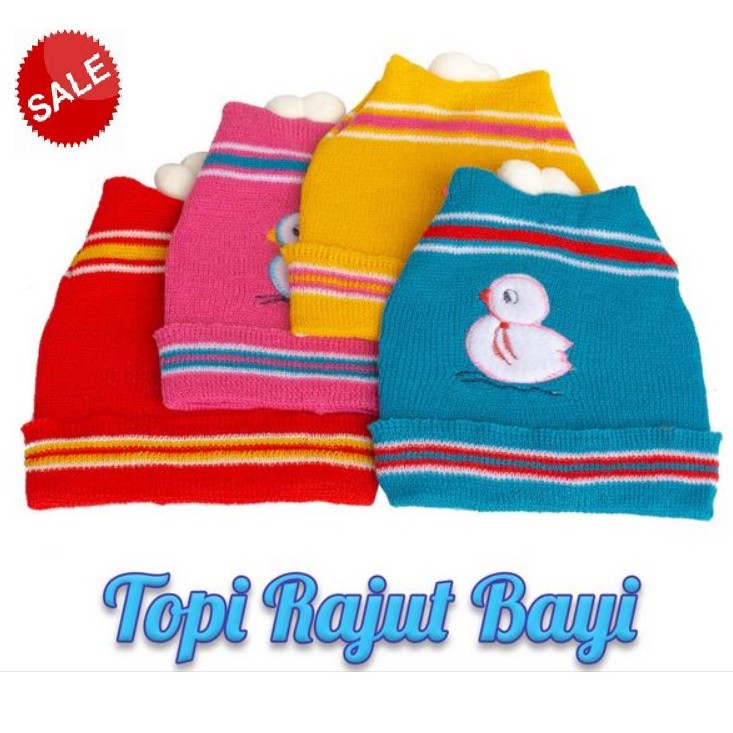 1 Lusin TOPI RAJUT Topi Bayi Rajut Grosir termurah / Topi kupluk Bayi Rajut