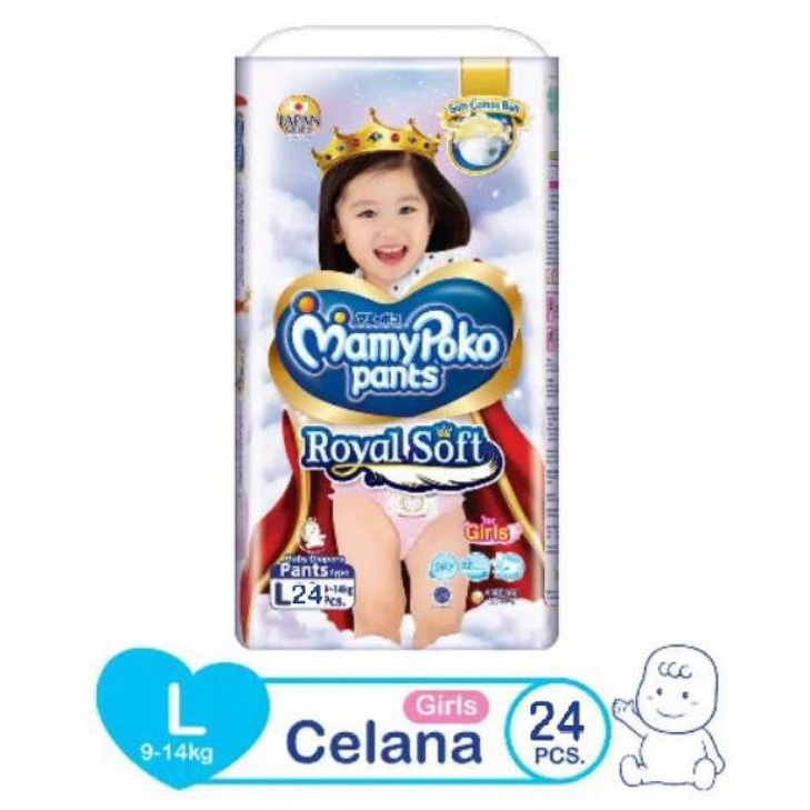 Mamypoko Pants Royal Soft Girl L 24Pcs