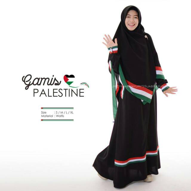 Gamis Syari Palestine Cantik Anggun Elegan Hijab Hayuri Original