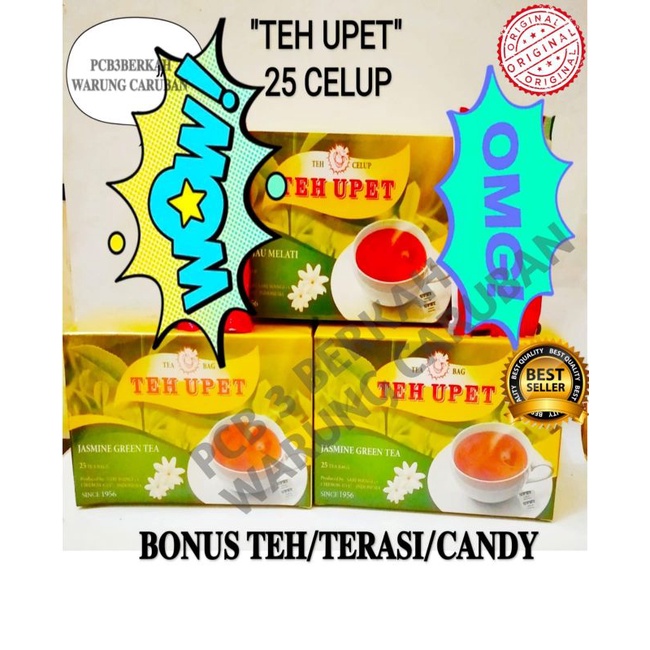 

Isi 25 Teh Upet Celup @50 GR KHAS CIREBON BONUS TEH/TERASI/CANDY