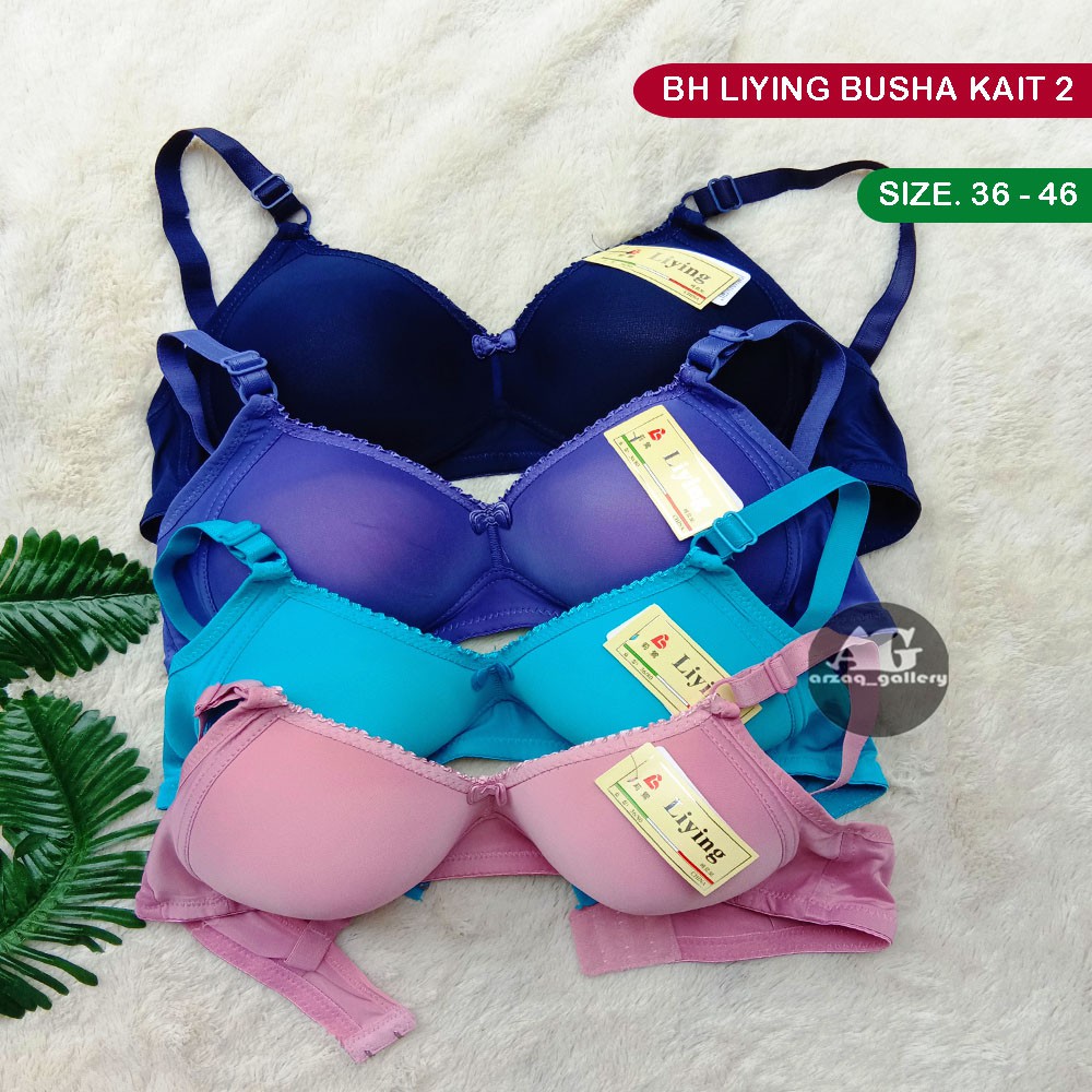 BH BUSA LIYING| Bh tanpa kawat cup full BH busa tanpa kawat  Kait 2 | Pakaian Dalam Wanita | Bra | Bh