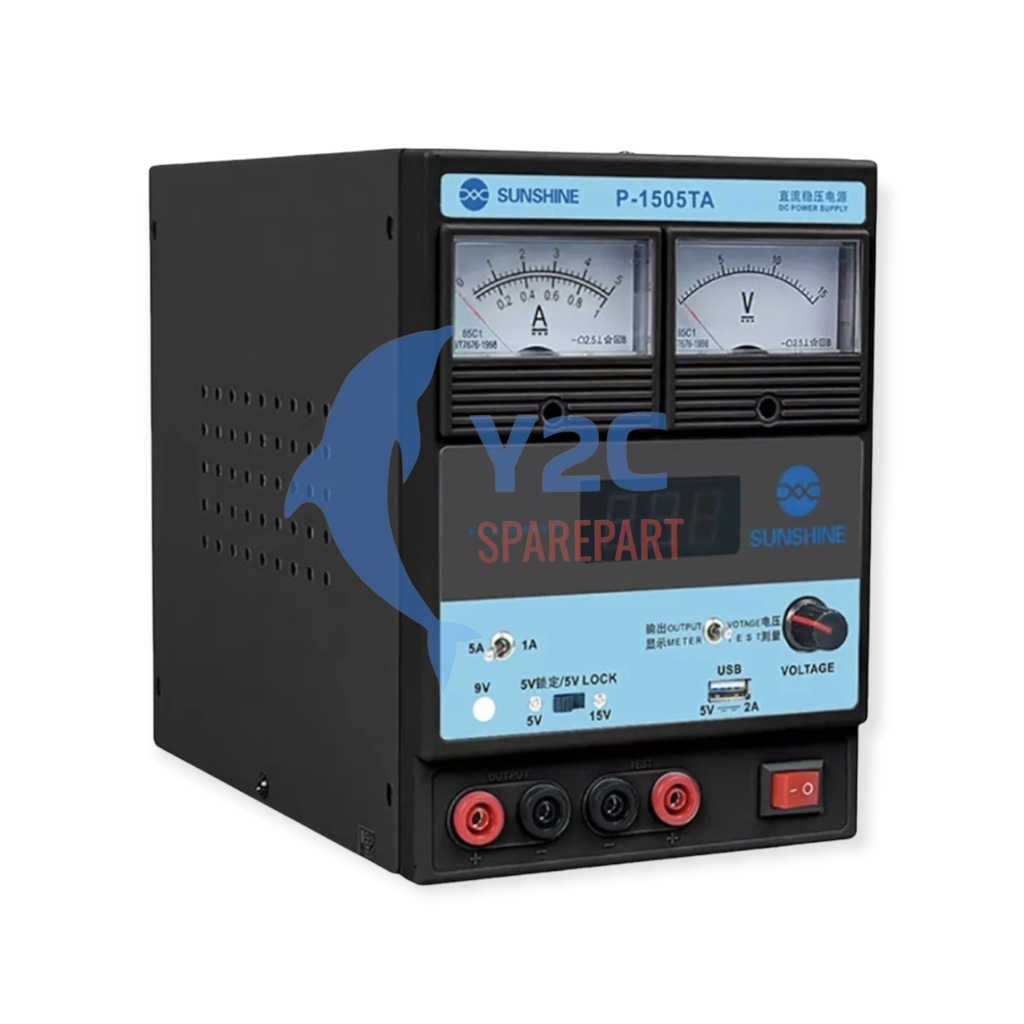 POWER SUPPLY SUNSHINE P-1505TA 5 AMPERE / ALAT SERVIS SERVICE HP LENGKAP TERLENGKAP TERMURAH