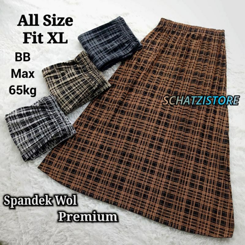 Rok Tartan Plisket Jumbo / Rok Plisket Korean Style / Rok Payung Wanita Jumbo