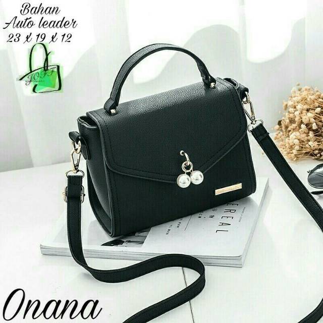 Tas Selempang ONANA gantungan mutiara-pearl /tas modis