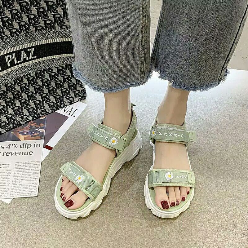 AB506 SANDAL TALI BUNGA WANITA 2STRAP