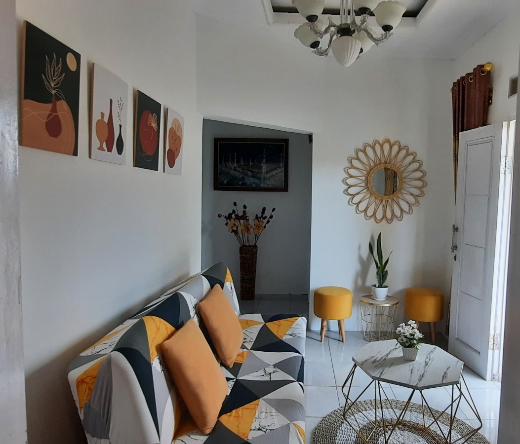 Meja Tamu Minimalis Segi 8 Hexagon Teras Coffee Table Diameter 60 Cm