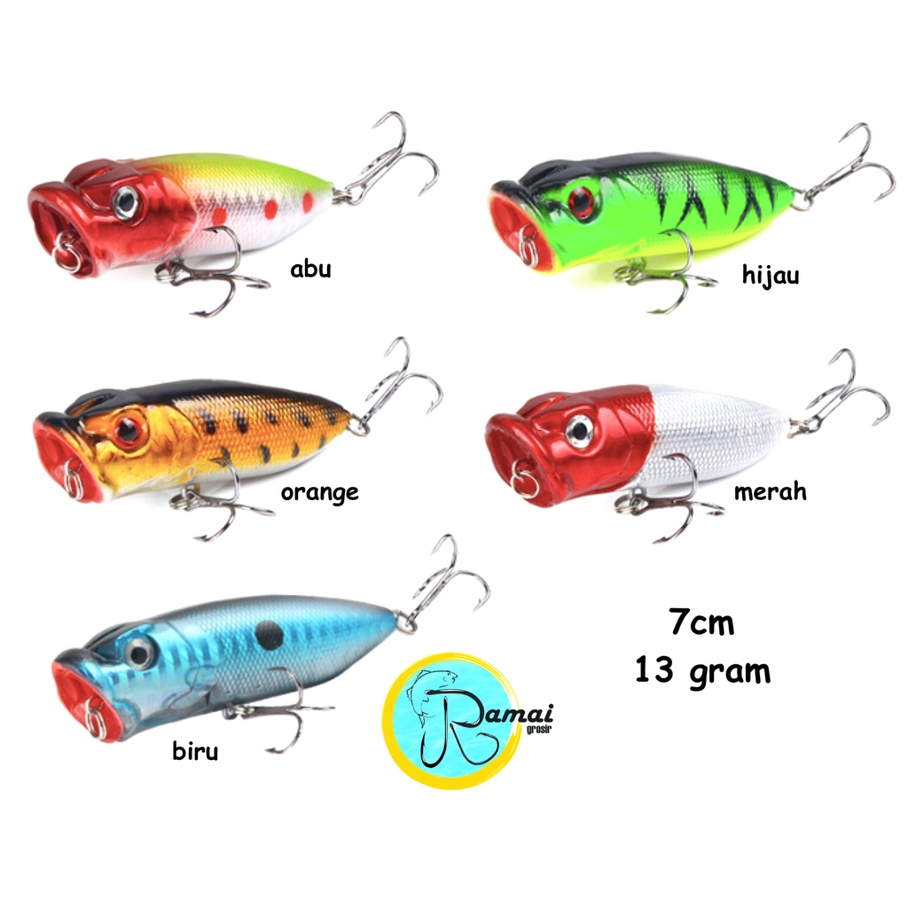 UMPAN PANCING POPPER TOP WATER 12gram 7cm CASTING UL