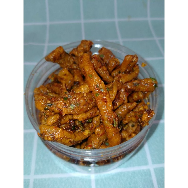 

Usus Ayam Cikruh Pedas Daun jeruk 250gr