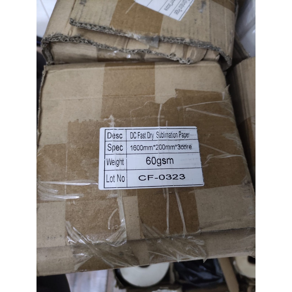 

Kertas Sublim Transfer Paper 60 gsm 1600mm x 200m - FAST DRY