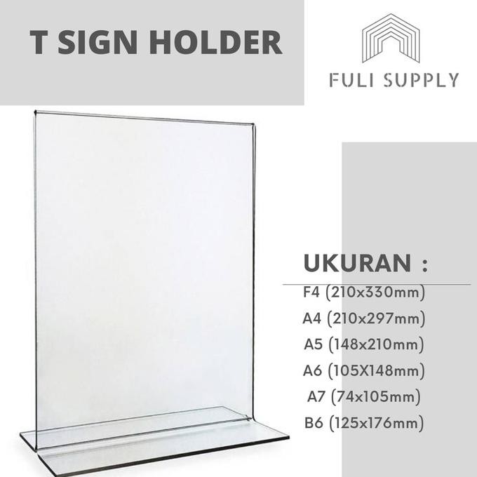 

Buruan Beli] Sign Holder Acrylic / Papan Nama Akrilik Bentuk T / Tempat Pricelist - 74 X 105 Mm