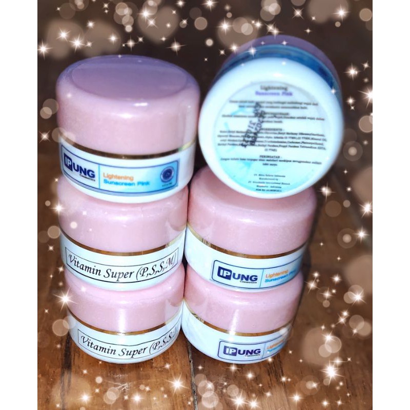suncreen ping vitsuper sunc pink vitamin super bpom  suncreen lightening pink  ip skincare ipung ski