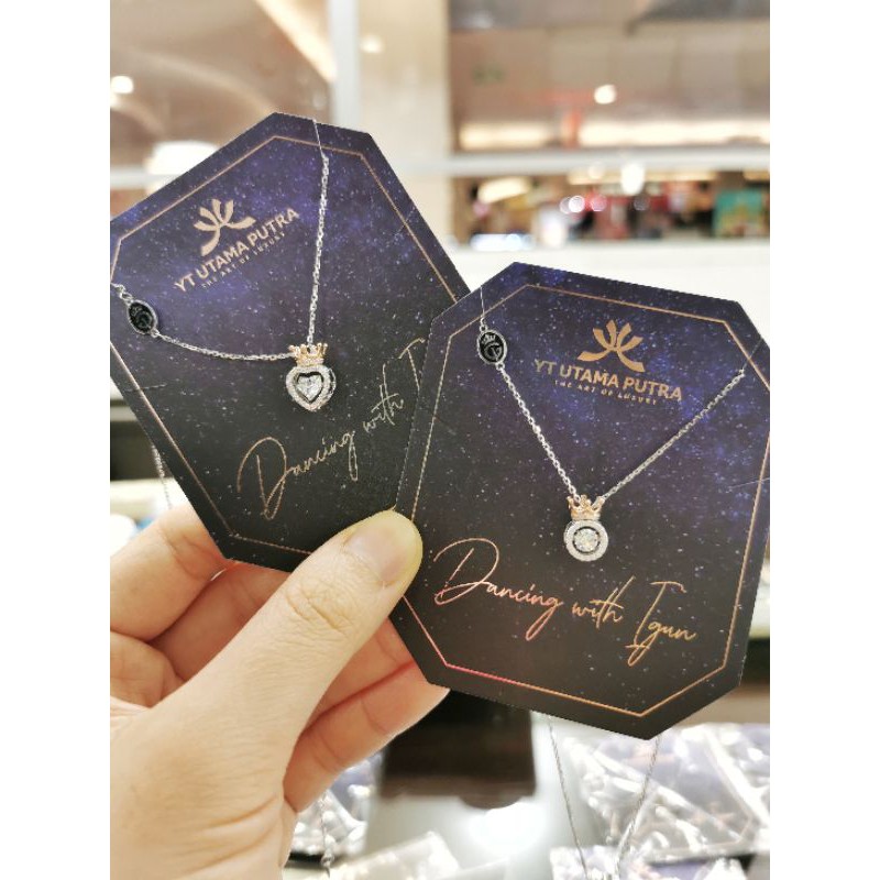 Asesoris Kalung Dancing with Igun (Ivan Gunawan) Queen Dancing Stone Emas Putih Kadar 750 / 17 karat