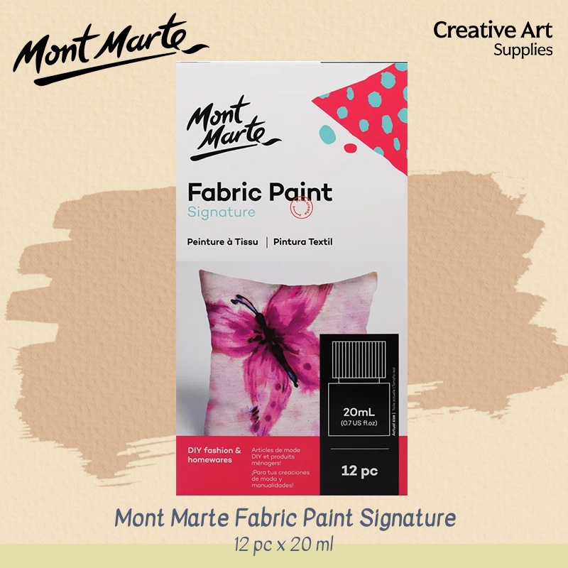 

Mont Marte Signature Fabric paint Set 12pc x 20ml