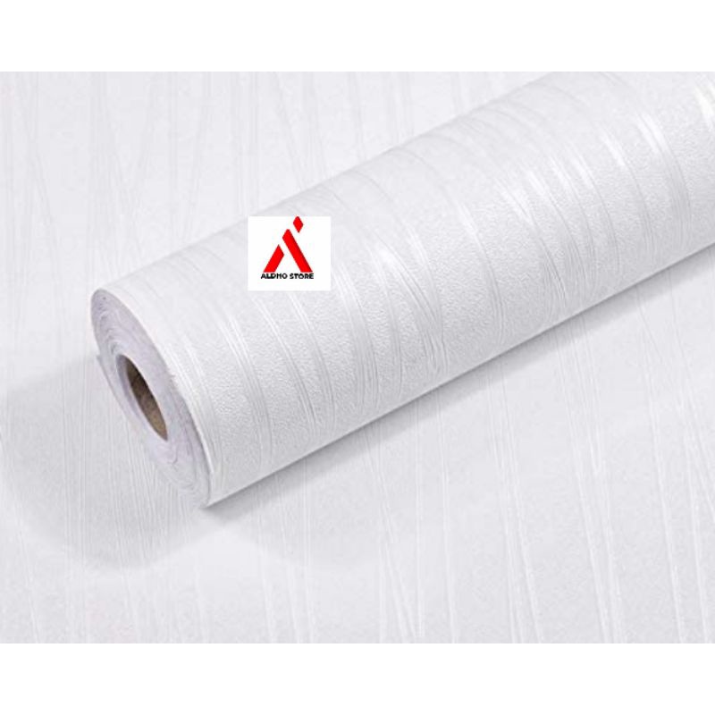 Walpaper Sticker Dinding Motif Wave Putih 8M x 45CM