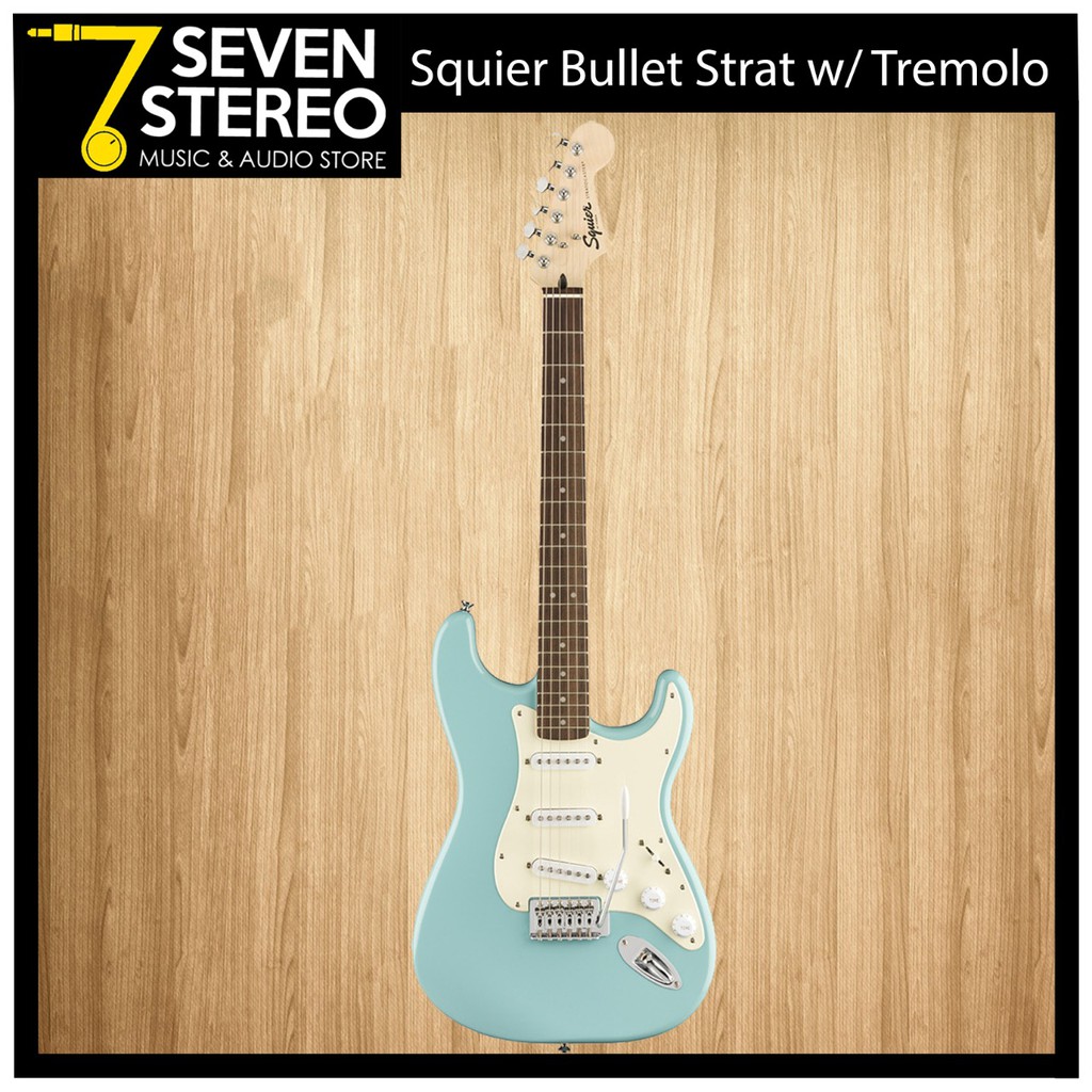 Squier Bullet Stratocaster Tropical Turquoise Electric Guitar With Tremolo