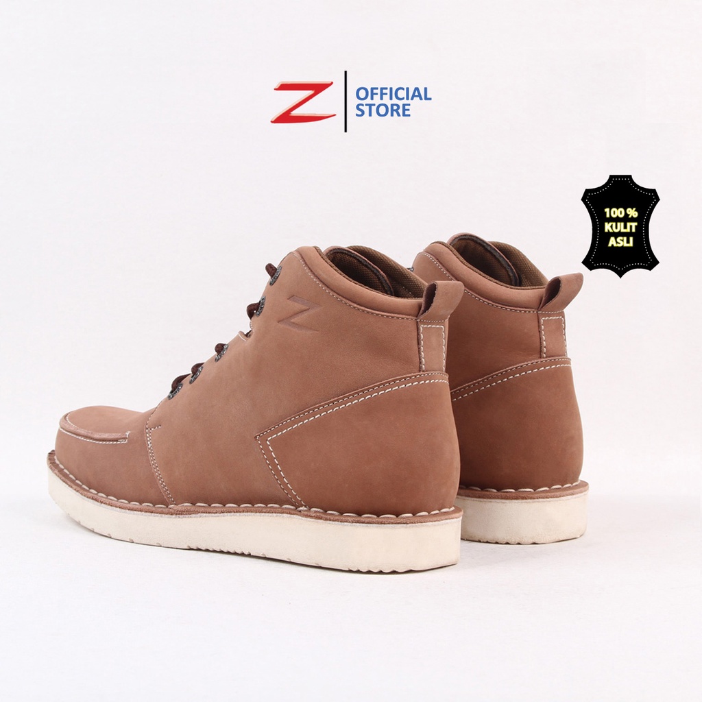 Zeintin - Sepatu Boots Pria Bahan Kulit Asli Berkualitas Sepatu Boots Kerja Lapangan Pria Formal Original Zeintin LA