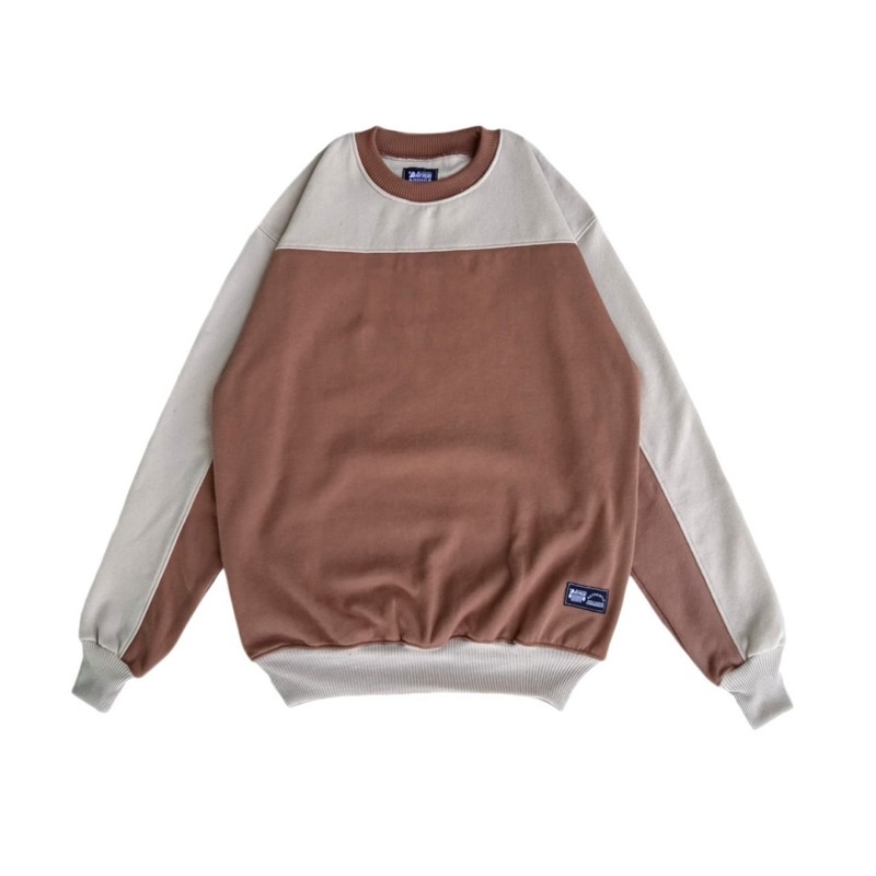 Sweater Crewneck Kombinasi Sweater Pria Wanita