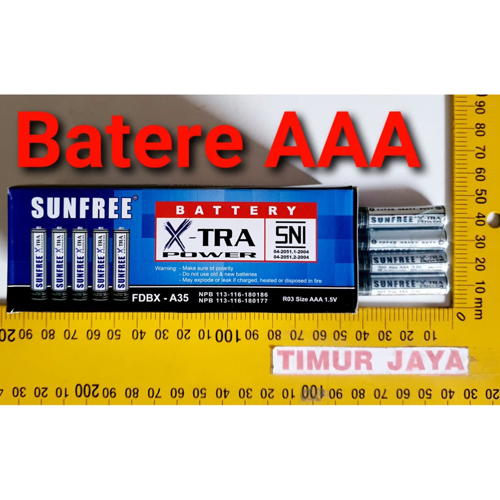 Baterai SNI - AAA/ Batere / A3/SUNFREE 1,5 VOLT