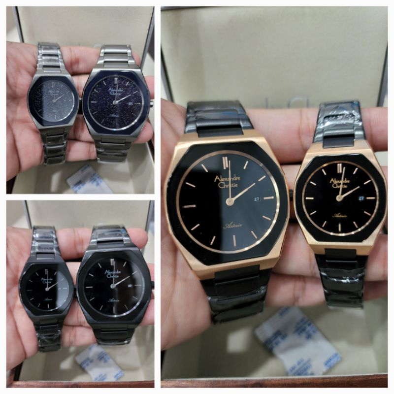 jam tangan couple alexandre christie ac8670 asteria pasangan bisa beli satuan 8670 original